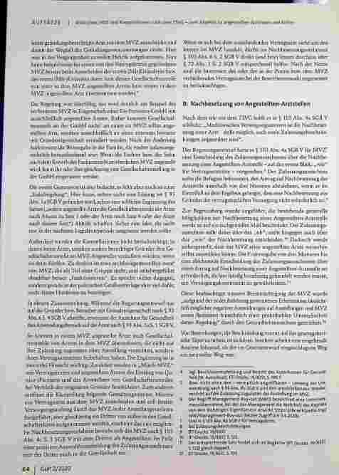 Vorschauseite 2: MVZ und Kooperationen nach dem TSVG - zwei Aspekte zu angestellten Ärztinnen und Ärzten