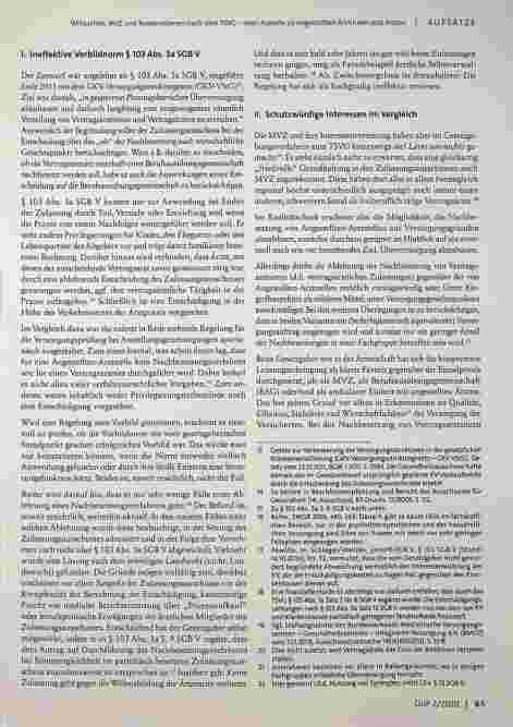 Vorschauseite 3: MVZ und Kooperationen nach dem TSVG - zwei Aspekte zu angestellten Ärztinnen und Ärzten