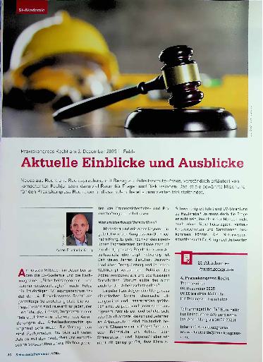 Vorschauseite 1: Praxiskongress Recht am 3. Dezember 2025 in Fulda Aktuelle Einblicke und Ausblicke
