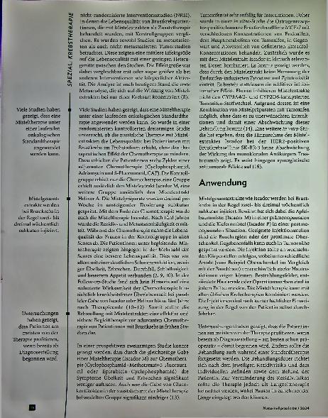 Vorschauseite 2: Mehr Lebensqualität: Misteltherapie bei Brustkrebs