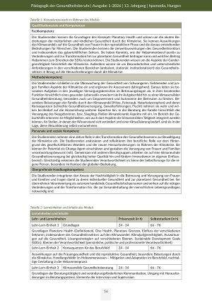 Vorschauseite 4: Nachhaltige und klimasensible Hebammenarbeit Entwicklung eines Moduls für das Studium