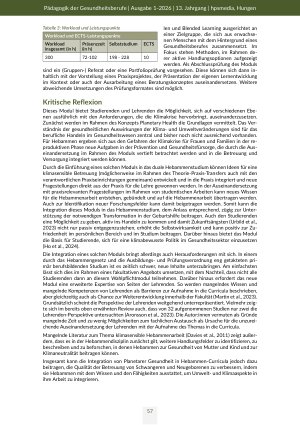 Vorschauseite 5: Nachhaltige und klimasensible Hebammenarbeit Entwicklung eines Moduls für das Studium