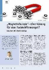 Vorschauseite 1: "Magnet4Europe" - eine Lösung für den Fachkräftemangel?