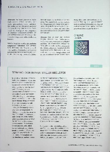 Vorschauseite 3: Digitale ärztliche Diagnose " Novum im ärztlichen Arbeitsalltag "