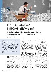 Vorschauseite 1: Echte Ansätze zur Entbürokratisierung?