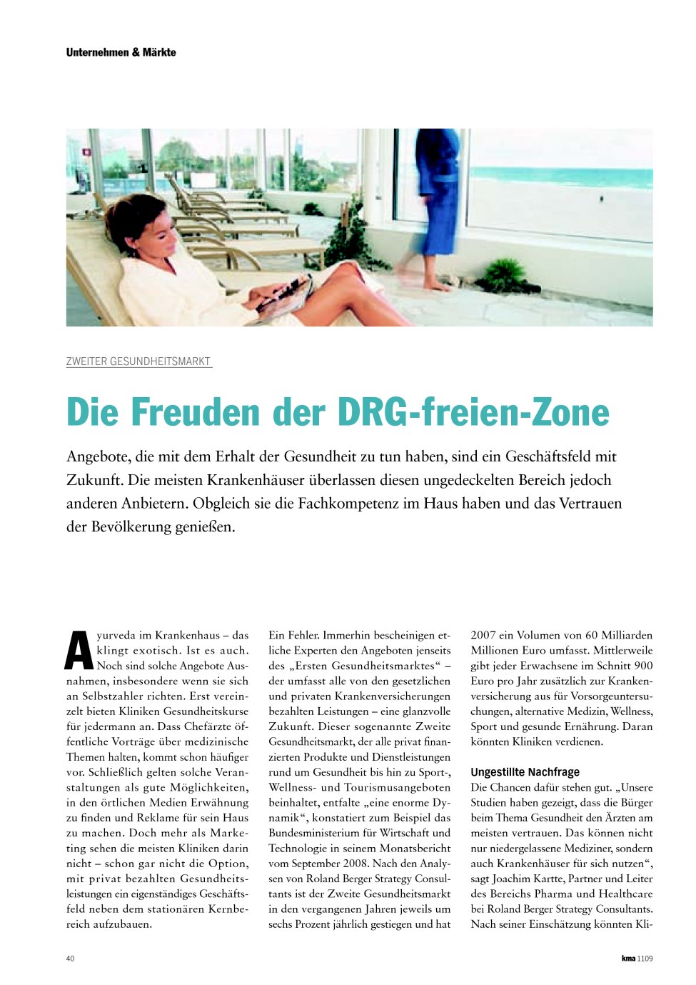 Vorschauseite 1: Die Freuden der DRG-freien-Zone
