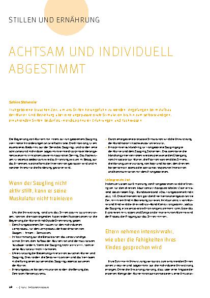 Vorschauseite 1: Achtsam und individuell abgestimmt
