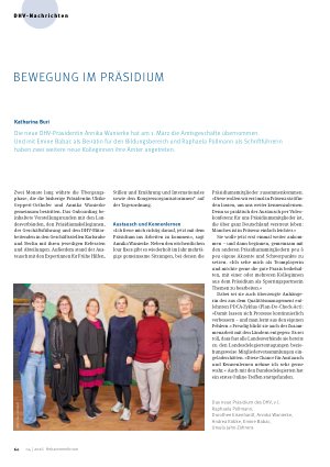 Vorschauseite 1: Bewegung im Präsidium
