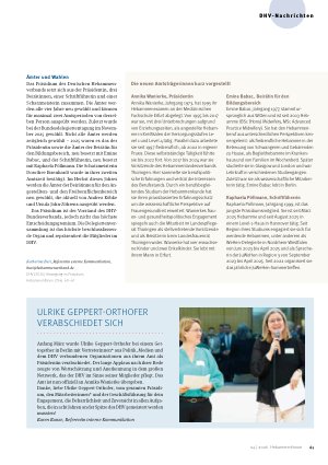 Vorschauseite 2: Bewegung im Präsidium