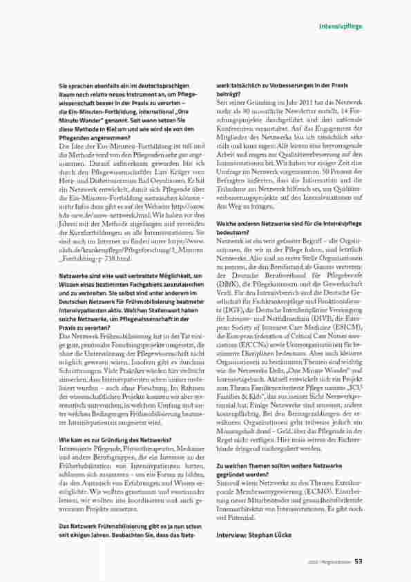 Vorschauseite 4: Pflegewissenschaft hält immer mehr Einzug.