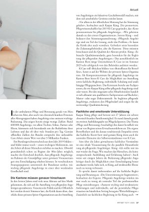 Vorschauseite 2: «Pflegende Angehörige sind ein Teil der Lösung, nicht das Problem»