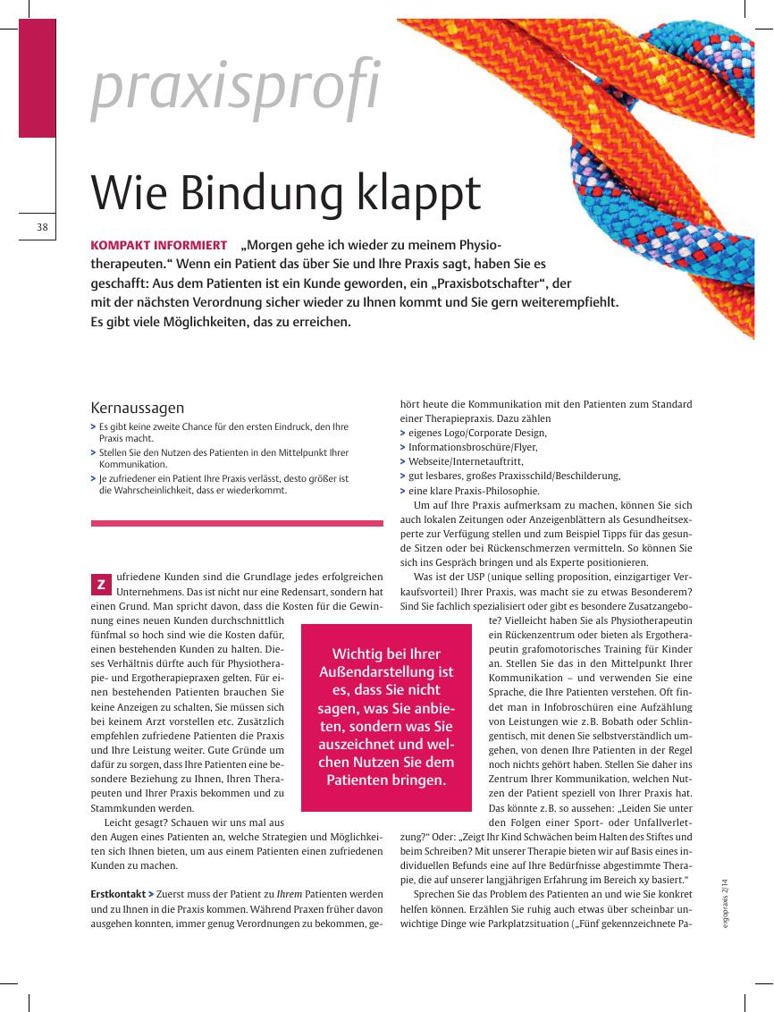 Vorschauseite 1: Kompakt Informiert ? Wie Bindung klappt