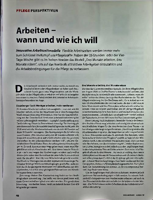 Vorschauseite 1: Arbeiten - wann und wie ich will