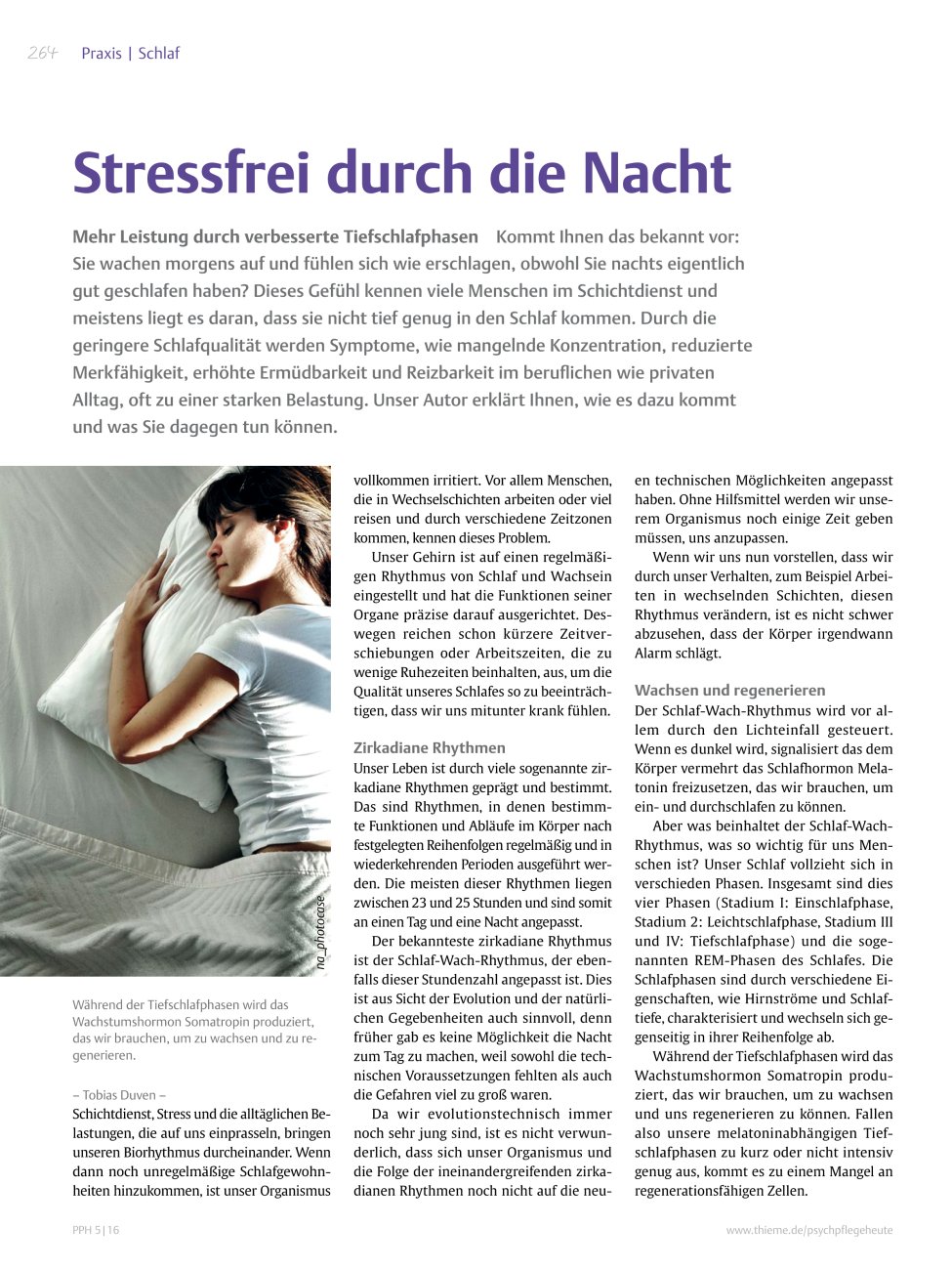 Vorschauseite 1: Stressfrei durch die Nacht