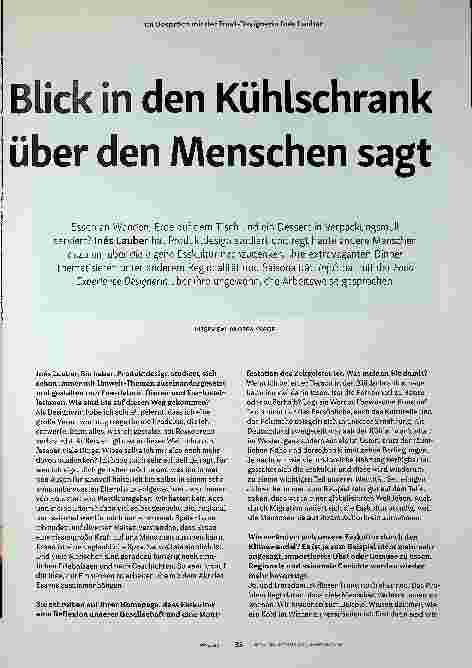 Vorschauseite 2: Was der Blick in den Kühlschrank über den Menschen sagt