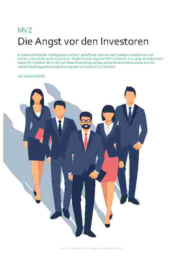 Vorschauseite 1: MVZ Die Angst vor den Investoren