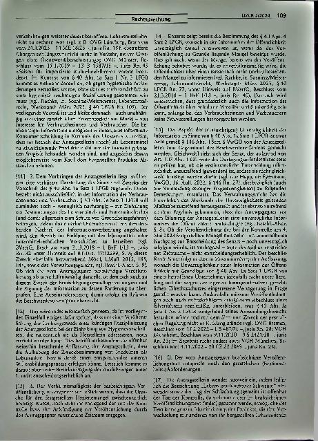 Vorschauseite 3: Rechtsprechung Verhältnismäßigkeit einer Information