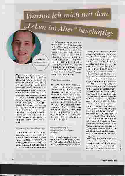 Vorschauseite 1: Warum ich mich mit dem "Leben int Alter“ beschäftige