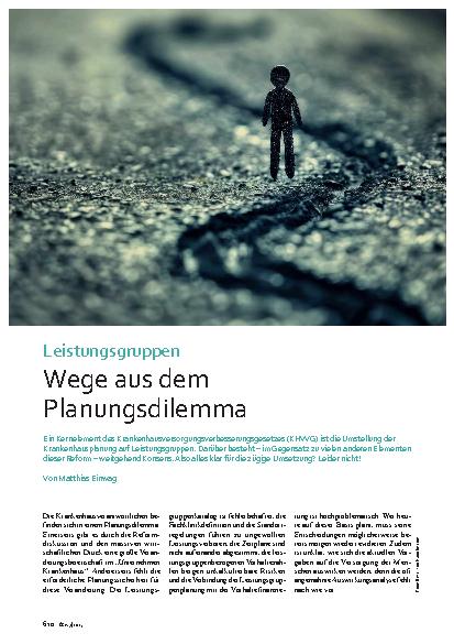 Vorschauseite 1: Leistungsgruppen Wege aus dem Planungsdilemma