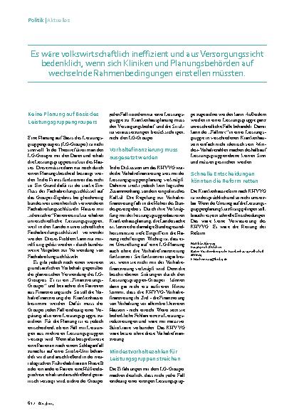 Vorschauseite 3: Leistungsgruppen Wege aus dem Planungsdilemma