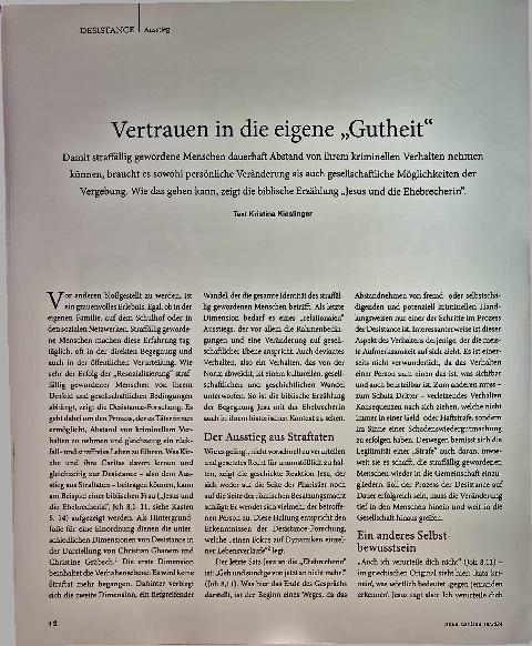 Vorschauseite 1: Vertrauen in die eigene „Güte“