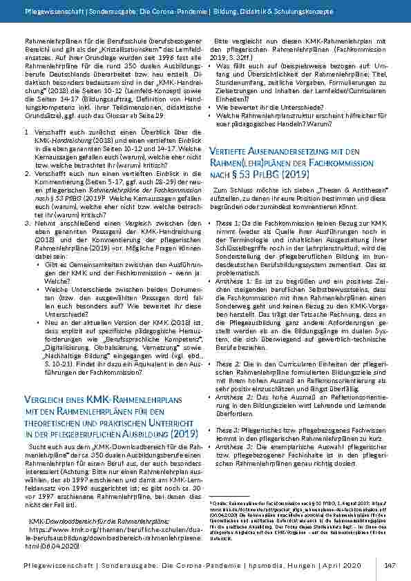 Vorschauseite 2: Online-Lehre zu Zeiten von Corona: Ein Studienbrief zum Modul „Kompetenzorientiertes Unterrichten“ im Masterstudiengang Bildungswissenschaften