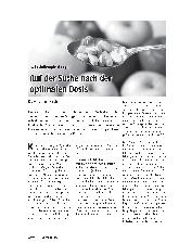 Vorschauseite 1: Nährstoffempfehlungen: Auf der Suche nach der optimalen Dosis
