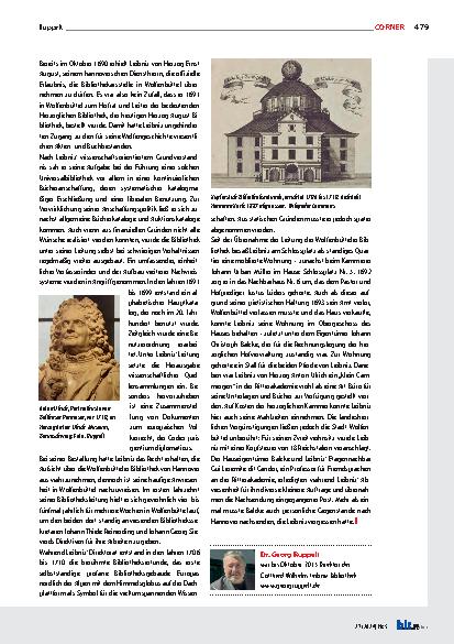 Vorschauseite 2: "Um alles aus nichts zu erschaffen, genügt eins" - Gottfried Wilhelm Leibniz in Wolfenbüttel – Teil 1