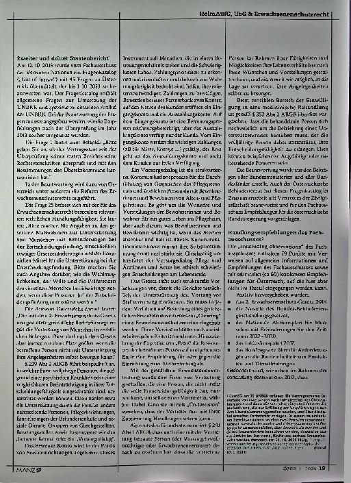 Vorschauseite 3: Das österreichische Erwachsenenschutzrecht im Lichte der UN-Behindertenrechtskonvention