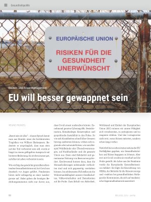 Vorschauseite 1: Risikenund Krisenmanagement EU will besser gewappnet sein