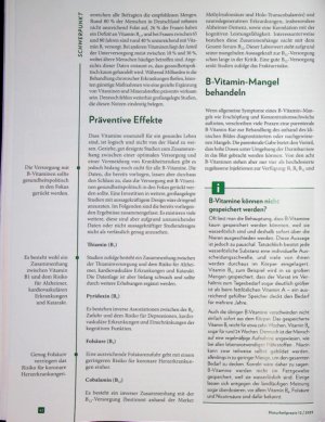 Vorschauseite 3: Eine Schicksalsgemeinschaft B-Vitamine: Schlüsselsubstanzen im Energieund Nervenstoffwechsel