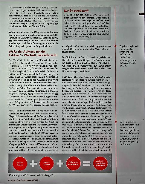 Vorschauseite 2: Physiotherapie zwischen Tradition und Evidenz: Sind Mensch und Maßnahme zu divers für die Wissenschaft?