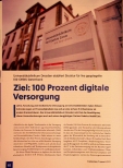 Vorschauseite 1: Ziel: 100 Prozent digitale Versorgung. Universitätsklinikum Dresden etabliert Struktur für live gespiegelte KIS-ORBIS-Datenbank.