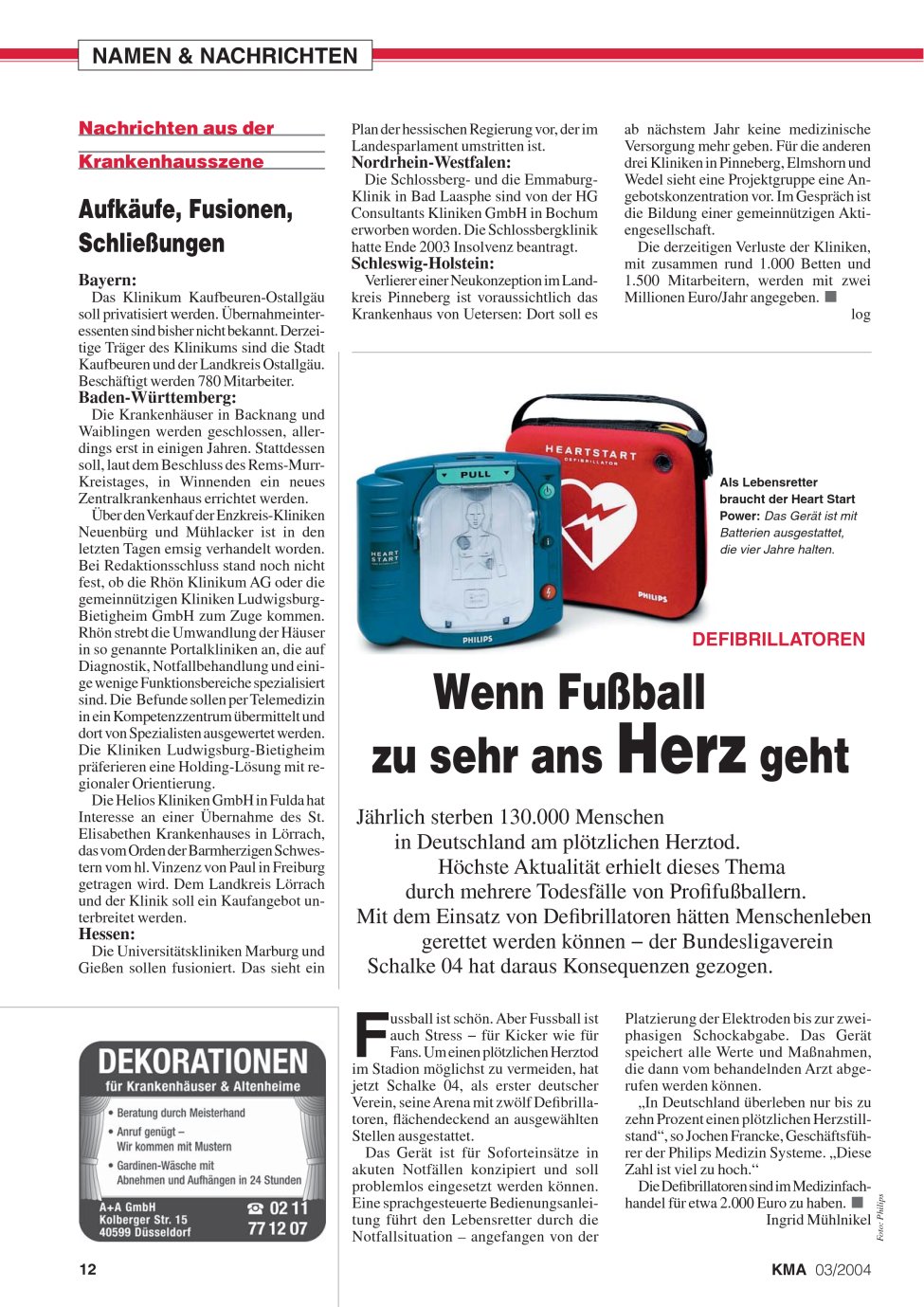 Vorschauseite 1: Wenn Fußball zu sehr ans Herz geht
