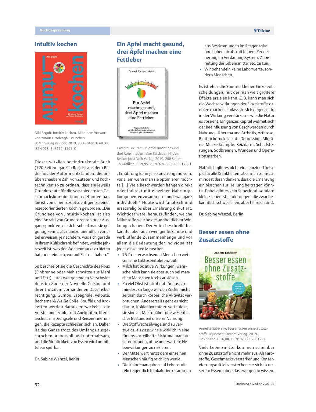 Vorschauseite 1: Buchbesprechung
