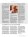 Vorschauseite 3: PERSONALIEN Ein Vorbild in ärztlicher Haltung In Gedenken an Dr. med. Martin Dißmann;