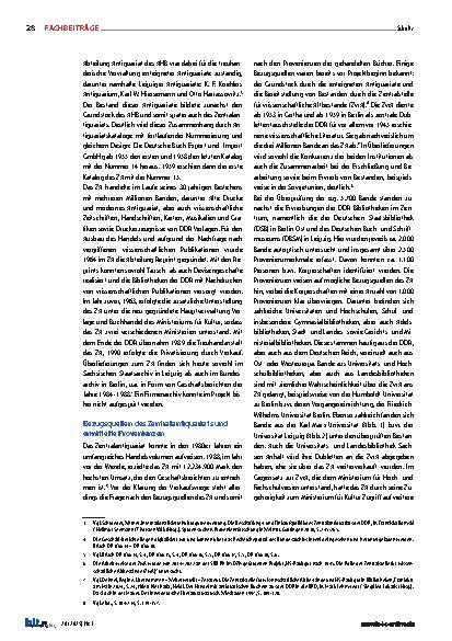Vorschauseite 2: Das Zentralantiquariat der DDR als Lieferant für Bibliotheken in West und Ost