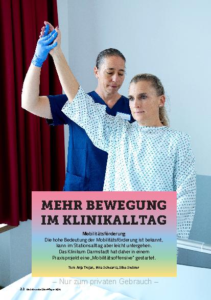 Vorschauseite 1: Mehr Bewegung im Klinikalltag