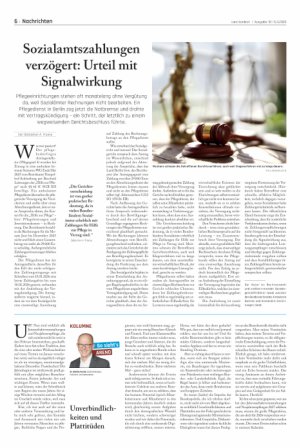 Vorschauseite 1: Sozialamtszahlungen verzögert: Urteil mit Signalwirkung