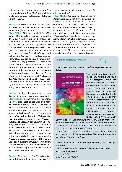 Vorschauseite 2: Queer im Alter – Was wurde aus dem Modellprojekt der AWO?