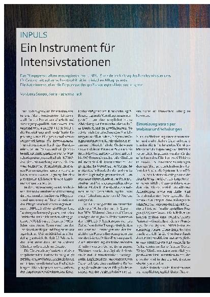 Vorschauseite 1: Ein Instrument für Intensivstationen