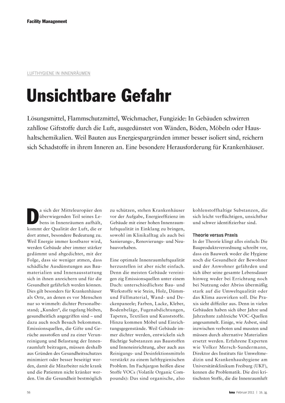 Vorschauseite 1: Unsichtbare Gefahr
