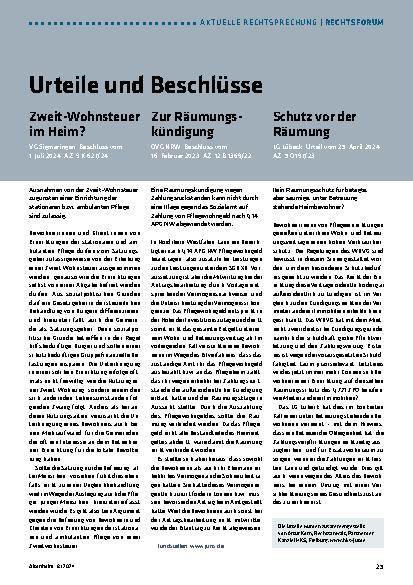 Vorschauseite 1: Urteile und Beschlüsse