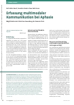 Vorschauseite 1: Erfassung multimodaler Kommunikation bei Aphasie: Möglichkeiten der klinischen Anwendung des Szenario-Tests