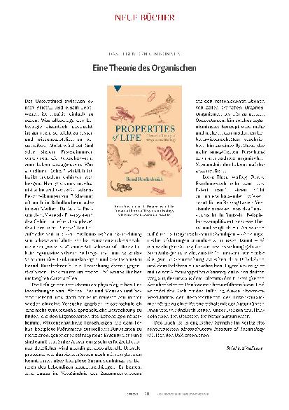 Vorschauseite 1: Eine Theorie des Organischen