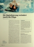 Vorschauseite 1: Die Digitalisierung verändert (auch) die Pflege: Robotik, Sensorik und KI im Berufsalltag.