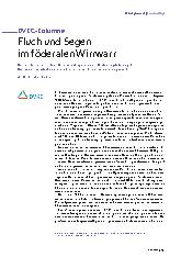 Vorschauseite 1: Fluch und Segen im föderalen Wirrwarr