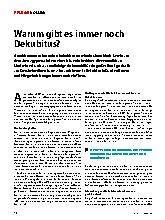 Vorschauseite 1: Warum gibt es immer noch Dekubitus?