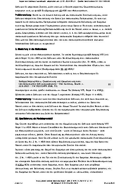Vorschauseite 3: Qualifizierung und Klassifizierung einer telemedizinischen Softwareapplikation – OLG Hamburg, Beschl. v. 22.9.2023 – 3 W 30/23