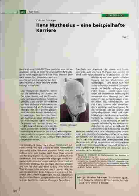 Vorschauseite 1: Hans Muthesius - eine beispielhafte Karriere